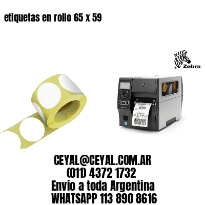etiquetas en rollo 65 x 59