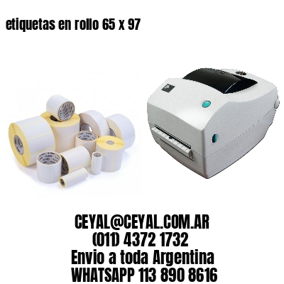 etiquetas en rollo 65 x 97