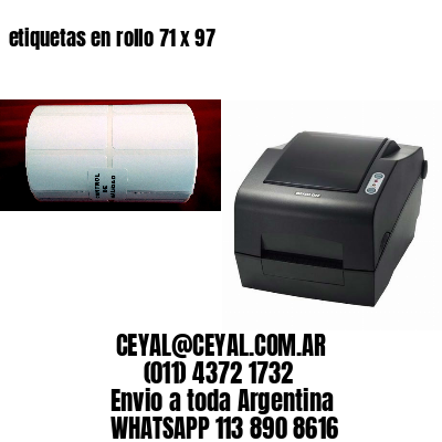 etiquetas en rollo 71 x 97