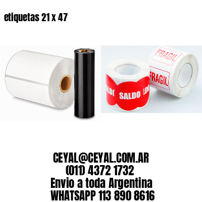 etiquetas 21 x 47