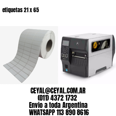 etiquetas 21 x 65