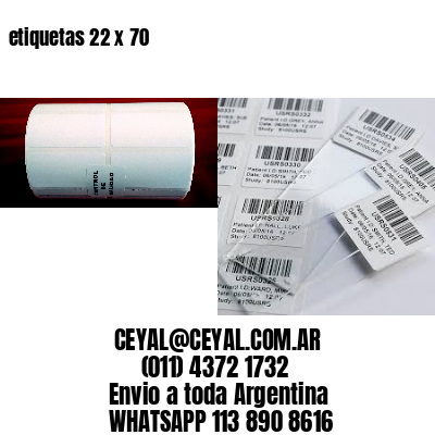 etiquetas 22 x 70