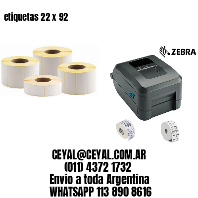 etiquetas 22 x 92