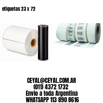 etiquetas 23 x 72