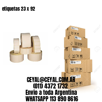 etiquetas 23 x 92