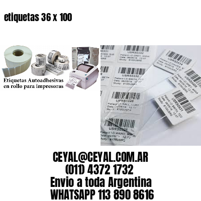 etiquetas 36 x 100