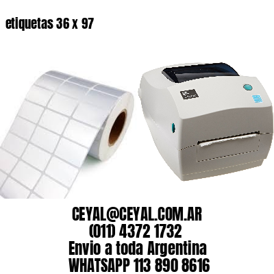 etiquetas 36 x 97