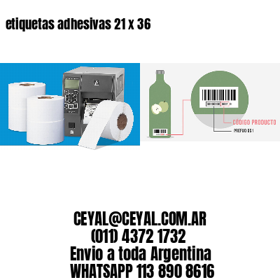 etiquetas adhesivas 21 x 36