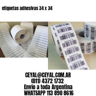 etiquetas adhesivas 34 x 34