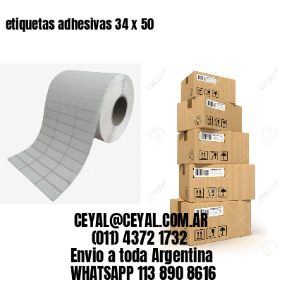 etiquetas adhesivas 34 x 50