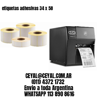 etiquetas adhesivas 34 x 58