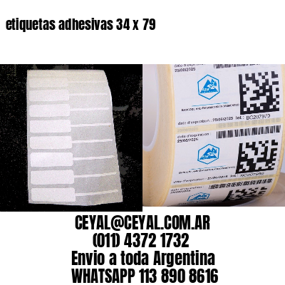 etiquetas adhesivas 34 x 79