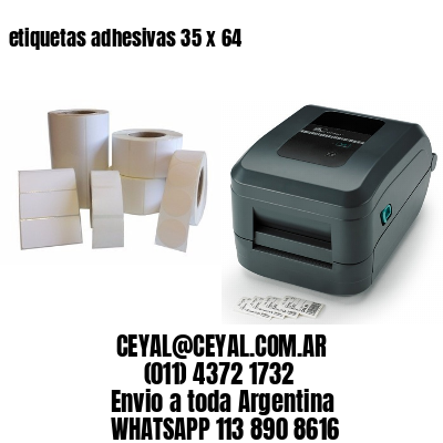 etiquetas adhesivas 35 x 64