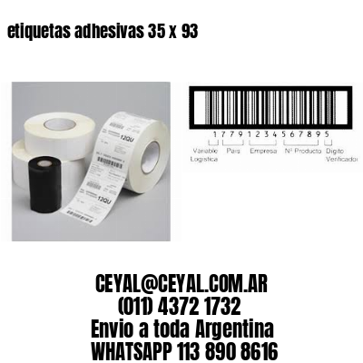 etiquetas adhesivas 35 x 93