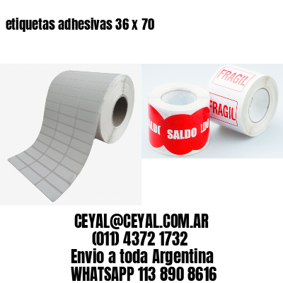 etiquetas adhesivas 36 x 70