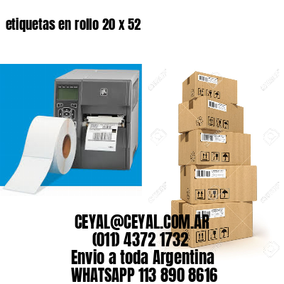 etiquetas en rollo 20 x 52