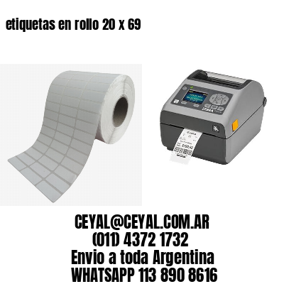 etiquetas en rollo 20 x 69