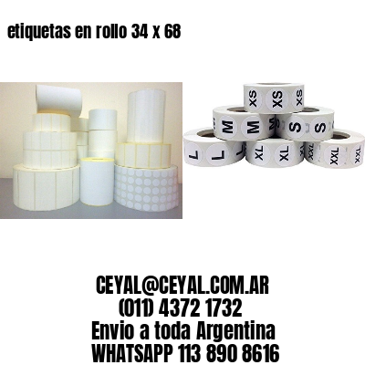 etiquetas en rollo 34 x 68
