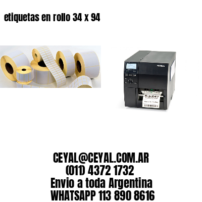 etiquetas en rollo 34 x 94