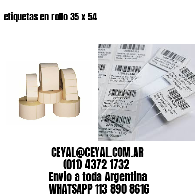 etiquetas en rollo 35 x 54