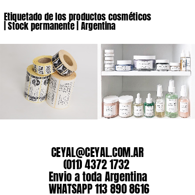Etiquetado de los productos cosméticos | Stock permanente | Argentina
