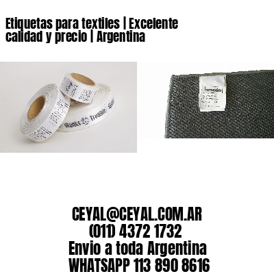 Etiquetas para textiles | Excelente calidad y precio | Argentina