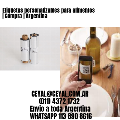 Etiquetas personalizables para alimentos | Compra | Argentina