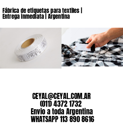 Fábrica de etiquetas para textiles | Entrega inmediata | Argentina
