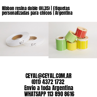 Ribbon resina doble (HL35) | Etiquetas personalizadas para chicos | Argentina