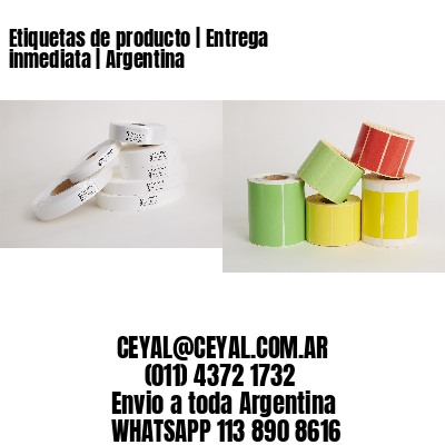 Etiquetas de producto | Entrega inmediata | Argentina