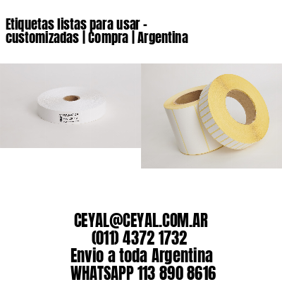 Etiquetas listas para usar – customizadas | Compra | Argentina