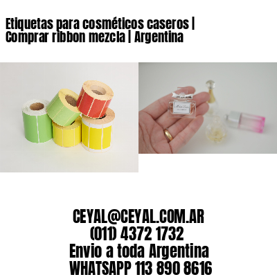 Etiquetas para cosméticos caseros | Comprar ribbon mezcla | Argentina