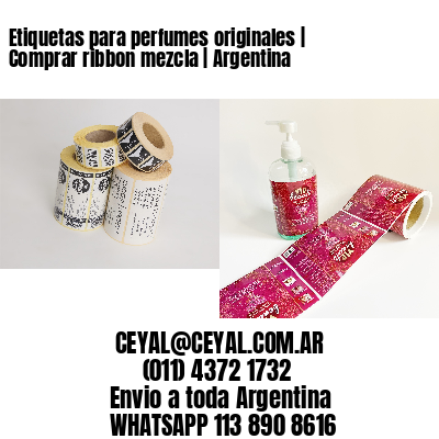 Etiquetas para perfumes originales | Comprar ribbon mezcla | Argentina