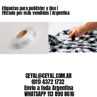 Etiquetas para poliéster y lino | Filtrado por más vendidos | Argentina