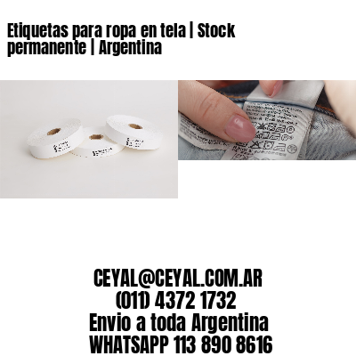 Etiquetas para ropa en tela | Stock permanente | Argentina