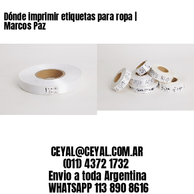 Dónde imprimir etiquetas para ropa | Marcos Paz