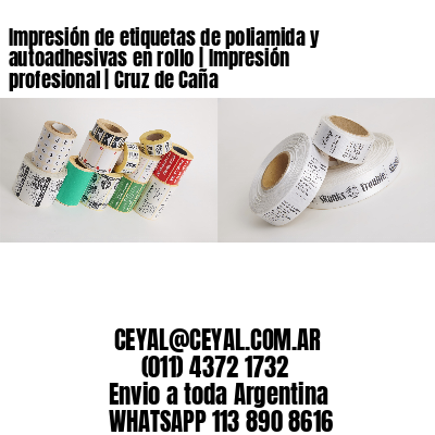Impresión de etiquetas de poliamida y autoadhesivas en rollo | Impresión profesional | Cruz de Caña