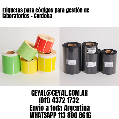 Etiquetas para códigos para gestión de laboratorios – Cordoba