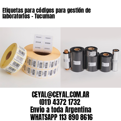 Etiquetas para códigos para gestión de laboratorios – Tucuman