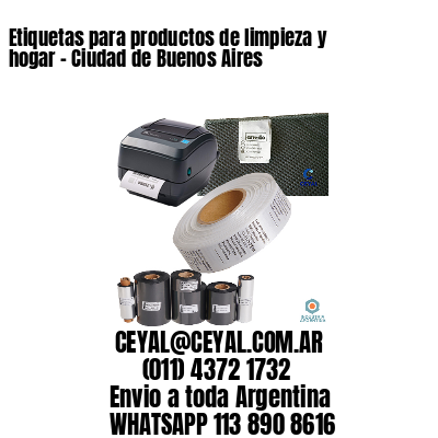 Etiquetas para productos de limpieza y hogar – Ciudad de Buenos Aires