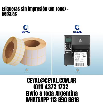 Etiquetas sin impresión (en rollo) – Rebajas