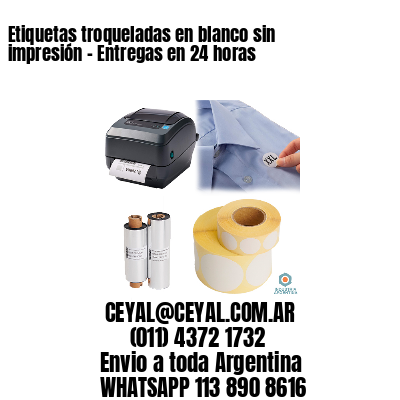 Etiquetas troqueladas en blanco sin impresión – Entregas en 24 horas