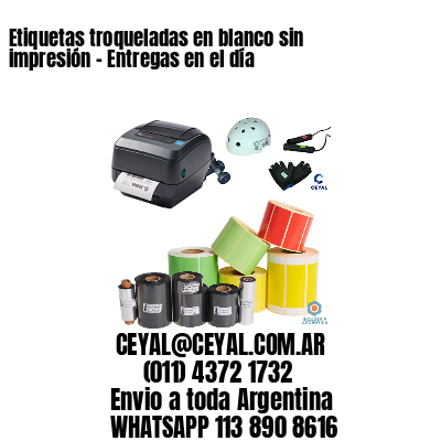 Etiquetas troqueladas en blanco sin impresión – Entregas en el día