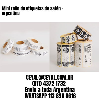 Mini rollo de etiquetas de satén – argentina