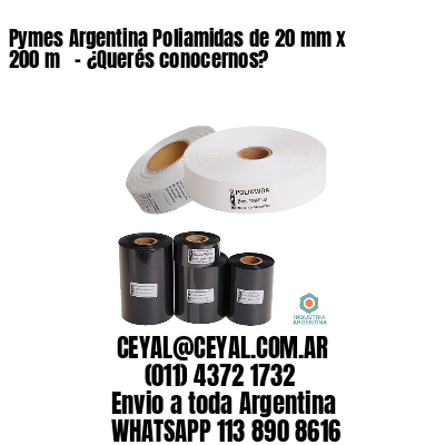 Pymes Argentina Poliamidas de 20 mm x 200 m   – ¿Querés conocernos?