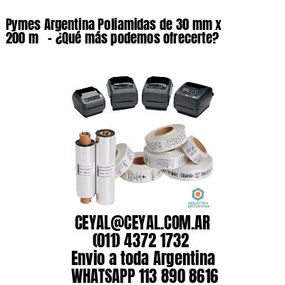 Pymes Argentina Poliamidas de 30 mm x 200 m   – ¿Qué más podemos ofrecerte?