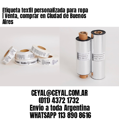 Etiqueta textil personalizada para ropa | Venta, comprar en Ciudad de Buenos Aires
