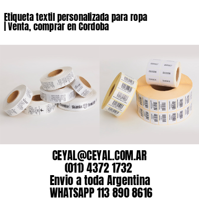 Etiqueta textil personalizada para ropa | Venta, comprar en Cordoba