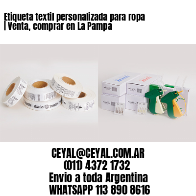 Etiqueta textil personalizada para ropa | Venta, comprar en La Pampa