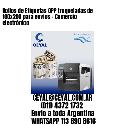 Rollos de Etiquetas OPP troqueladas de 100×200 para envios – Comercio electrónico